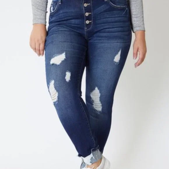 NWT  KanCan High Rise Ripped Jeans - Picture 2 of 2